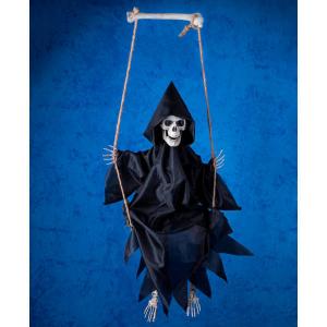 暴れるリーパー 死神 ドクロ スカル ハロウィン ディスプレイ 吊り飾り