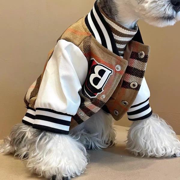 ペット 服 安い 犬 秋 冬 春 ハイブランド ジャケット チェック 柄 スタジャン 防寒 かわいい...