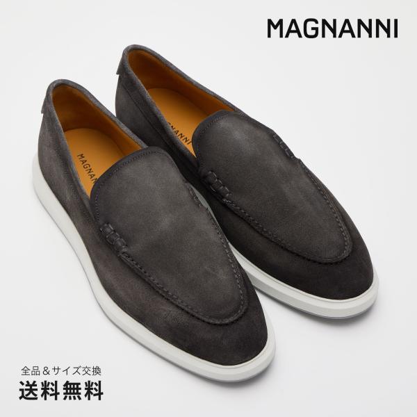 公式 MAGNANNI マグナーニ ブランド メンズ 靴 紳士靴 エプロントウローファー スエード ...