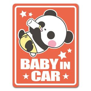 車ステッカー パンダの赤ちゃん BABY IN CAR ベビーインカー