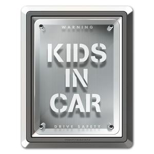 車ステッカー トリックアートデザイン  クリアパネル KIDS IN CAR キッズインカー 車マグネットステッカー ゆうパケット対応210円〜