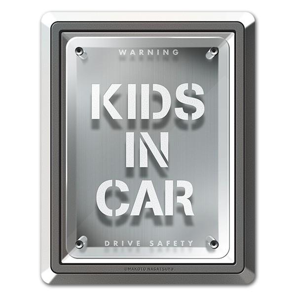 車ステッカー トリックアートデザイン  クリアパネル KIDS IN CAR キッズインカー 車マグ...