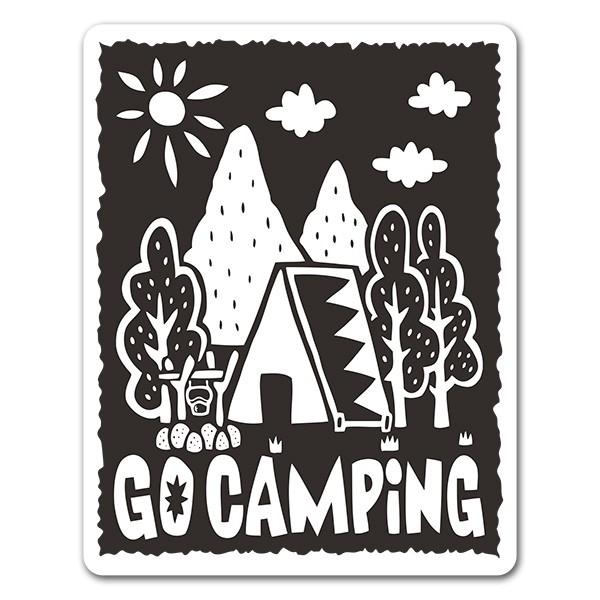 車ステッカー キャンプ テント シルエット GO CAMPING キャンプへ行こう アウトドア レジ...