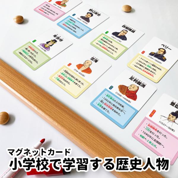 マグネットパーク×旺文社 知育マグネット マグネットカード 中学受験シリーズ 小学校で学習する歴史人...