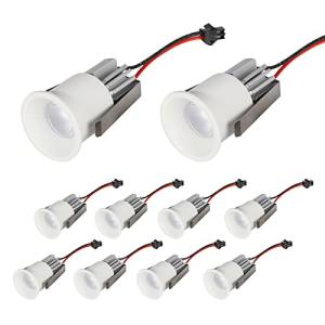 パック3 W Mini LEDスポットライト器具/埋め込み型の天井スポットライトホワイトキットCREE LED 3000 K + dc12 Vドライバ｜mago8go8