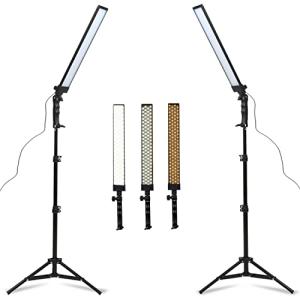 180 LEDライト写真スタジオLED照明キットライトスタンド付き調節可能なライト三脚写真ビデオライト GSKAIWEN 