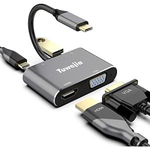 USB Type c HDMI VGA 4-in-1 アダプタ Tuwejia usb c hdmi４K 解像度 hdmiポート+VGAポート+USB｜mago8go8