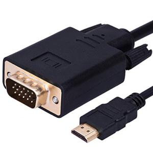 HDMI to VGA変換ケーブル金メッキ1080P HDMIオスto VGAオスアクティブなビデオ変換コード( 6フィート/ 1.8メートル)｜mago8go8