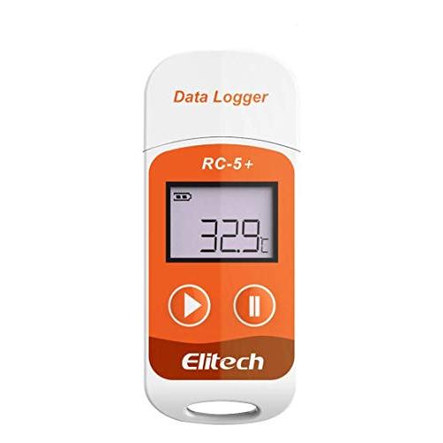 Elitech 温度記録計 RC-5+ USB一体型 LCD表示 32000ポイント 簡単に温度を記...