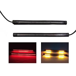 TASWK 汎用 テールランプ LEDウィンカーライト＆ブレーキランプ ライセンス灯 12V 防水 2枚（赤と黄色）｜mago8go8