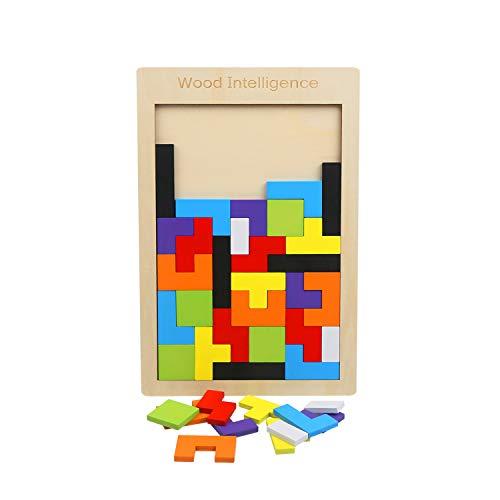 CCINEE 木製テトリスパズル ジグソーパズル 知育玩具 (1種類) おもちゃ