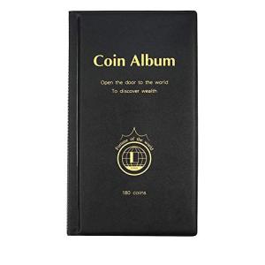 180ポケットコインアルバム-コインコレクション用品-コイン収集ホルダ,コレクター用ブックアルバム、コレクターアルバムストレージはコインの直径が4.2｜mago8go8