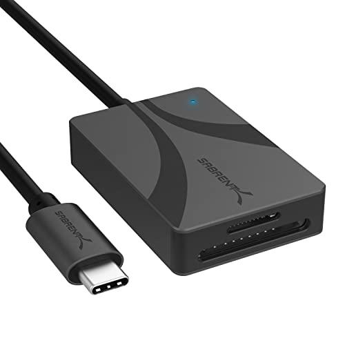 SABRENT USB Type-C カードリーダー デュアルスロット UHS-II SDXC およ...