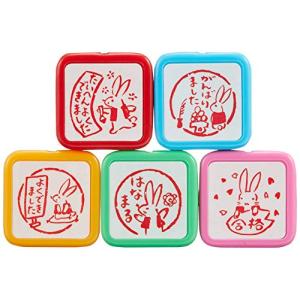 スタンプ工房 愛 先生スタンプ 評価印セット 5個入 ES-04