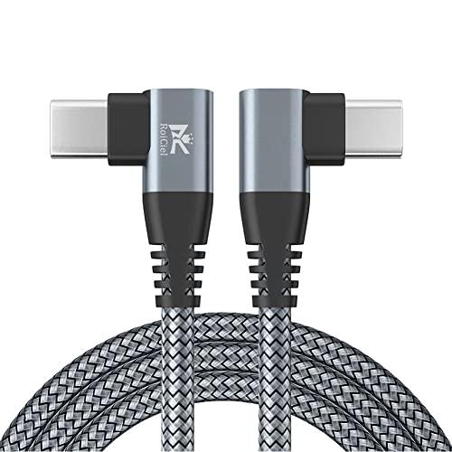 RoiCiel (ディアルズシーリズ) USB-C ＆ USB-C 高耐久ナイロン L字 Power...