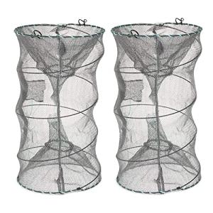 sanmaao 魚網 折りたたみ カニ エビ 仕掛け 漁具 網カゴ