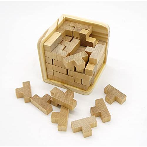 テトリス キューブパズル 木製 puzzle 立体パズル 3d立体パズル ゲーム 大人向け 難しい ...