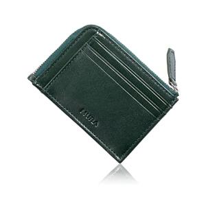 [ムラ] フラグメントケース イタリアンレザー 薄型 カードケース ミニ財布 (グリーン)