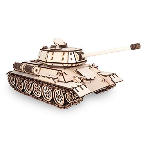 EWA T-34 戦車 3D木製モデル (T34 Tank 3d Mechanical model ...