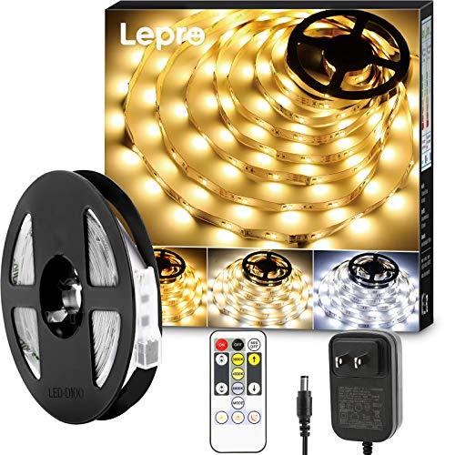 Lepro テープライト ledテープ 5m 電球色・昼白色・昼光色 明るさ調整 間接照明 リモコン...
