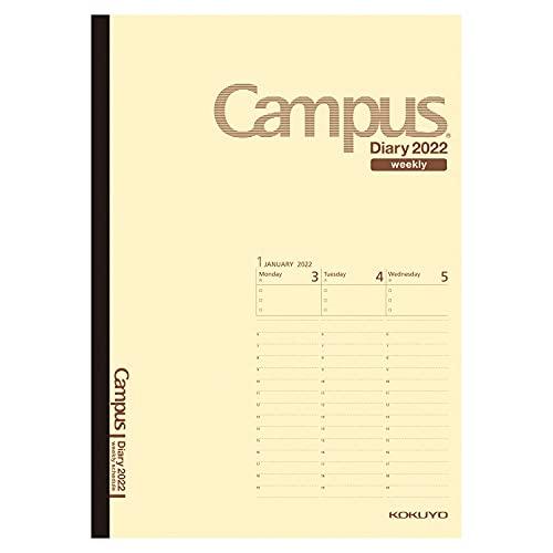 コクヨ キャンパスダイアリー 手帳 2022年 B5 ウィークリー クリーム ニ-CWVLS-B5-...