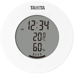タニタ 温湿度計 時計 温度 湿度 デジタル 卓上 マグネット ホワイト TT-585 WH｜mago8go8