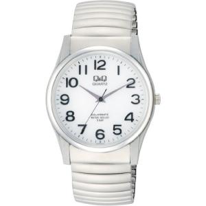 [シチズン Q&Q] 腕時計 アナログ ソーラー 防水 メタルバンド 白 文字盤 H970-214 メンズ シルバー｜Mago8go8