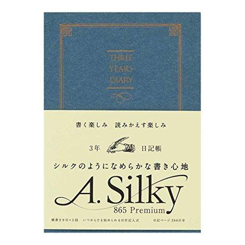 アピカ 日記帳 3年自由日記 横書き A5 ネイビー 日付表示なし D431-NV