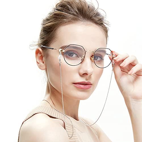 眼鏡 ストラップ ネックレス チェーン ステンレス グラスコード シンプルでおしゃれ 男女兼用 - ...