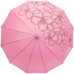 サントス 晴雨兼用傘 UVカット 55cm 手開き式 Bloom そめいよしの ピンク JK-71-02｜mago8go8