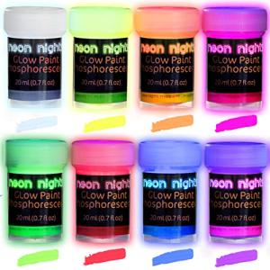 neon nights 畜光 | 発光 | 燐光 | 自己発光塗料 - 8個入り