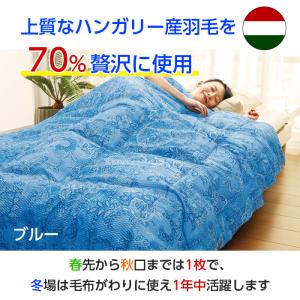 羽毛 肌掛け 羽毛布団 シングル ピンク 洗え...の詳細画像1