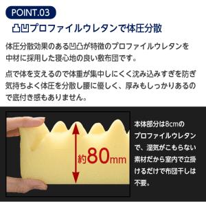 敷布団 シングル 三つ折り マットレス ピンク...の詳細画像4