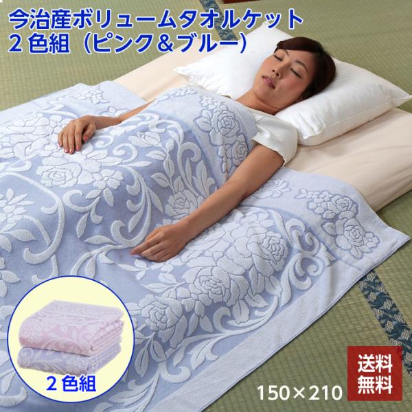 今治 タオルケット 150×210 2色組 セット 日本製 今治産 ボリュームタオルケット