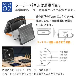 AiMY AIM-SF01 扇風機 ソーラーフ...の詳細画像3