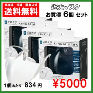 近大マスク　６個セット　オール近大で開発した飛沫防止マウスシールド　送料無料　KINDAI MASK　６コ