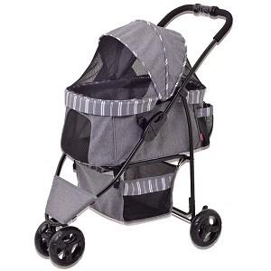 ジェックス　わんわんカート スマートハンディ　ストライプグレー
