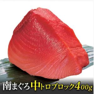 マグロ まぐろ 鮪 マグロ刺身　ブロック　冷凍マグロ 解凍方法付 中トロ　天然南まぐろ中トロブロック400g　4〜5人前