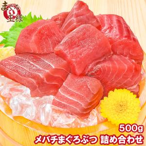 メバチまぐろ ぶつ切り 切り落とし 詰め合わせ 500g (訳あり わけあり ワケあり)(マグロ まぐろ 鮪 刺身)｜maguro-ousama