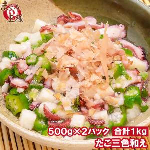 たこ三色和え（たこオクラ長芋 1kg 500g×2）｜maguro-ousama