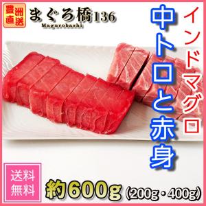 まぐろ インドマグロ 中トロ 約200g 赤身 約400g  セット