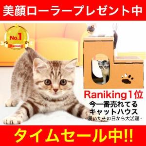 キャットハウス ダンボール 作り キャットタワー 猫 グッズ おもちゃ ベッド 爪とぎ ケージ おしゃれ 猫用 猫ハウス 段ボール ペット用品 収納 組立 簡単の商品画像