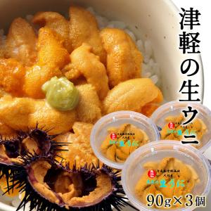 うに 塩水パック 生うに90g×3個 漁師の生ウニ 極み 国産 お取り寄せ 季節限定 青森県産 津軽海峡 大間 新鮮 キタムラサキウニ［ギフト 2024 魚］