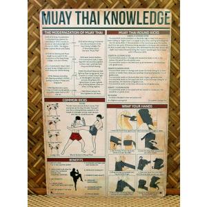 ブリキ看板 ムエタイのウンチク 30cm*20cm 輸入品 タイランド アジアン エスニック 東南ア...
