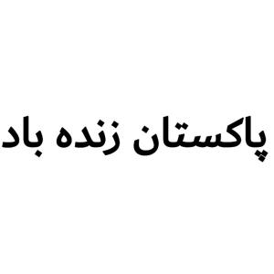 ウルドゥー語ステッカー パキスタン万歳 切文字 黒文字 Pakistan Zindabad