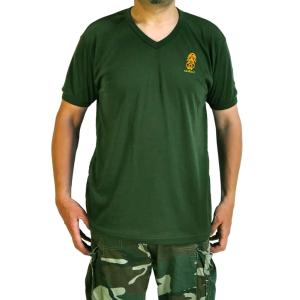 【送料無料】タイ王国陸軍アーミーTシャツ XL 半袖 Vネック タイ語 タイ文字 ミリタリー 東南アジア エスニック