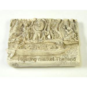 タイのマグネット 涅槃仏 アユタヤー 菩提樹と仏頭 ワットマハタート シック 磁石 アジアン雑貨 M...