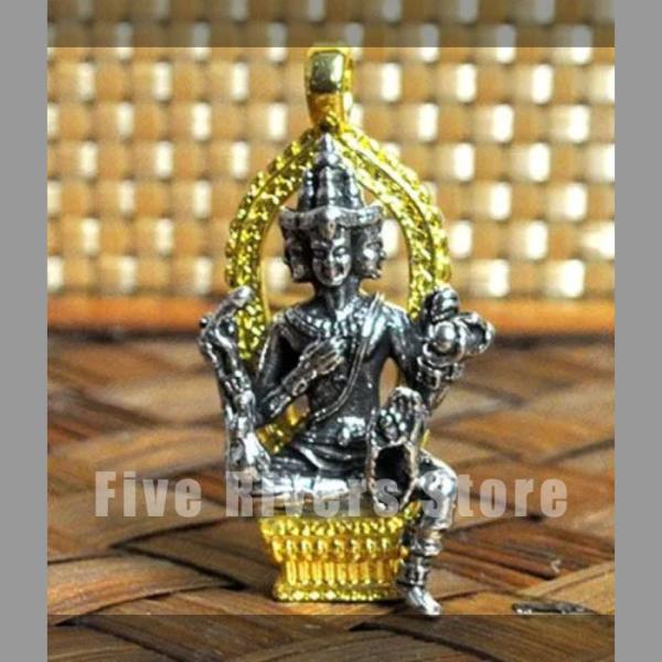 梵天 ブラフマーのネックレス 上座部仏教スタイル テラワーダ ヒンドゥー教 プラプロム 創造神 タイ...