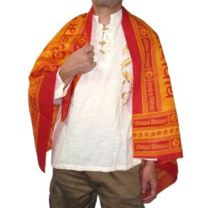 インド製多目的布 サンスクリット語マントラ ショール エスニックファッション アジアンスタイルに NU-MLT1｜mahanadi