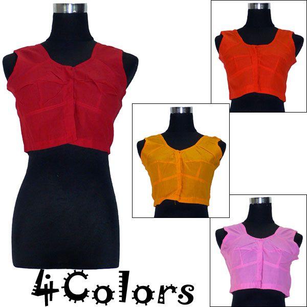 （B級品） サリー用ブラウス チョリー 袖無し  インドクオリティーなのでお安くしてます